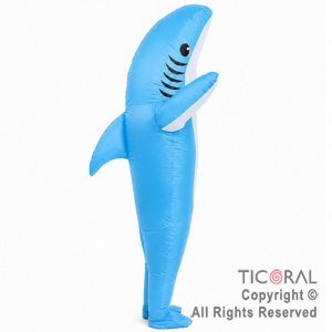 DISFRAZ INFLABLE TIBURON ADULTO 1,60 MTS X 1,90